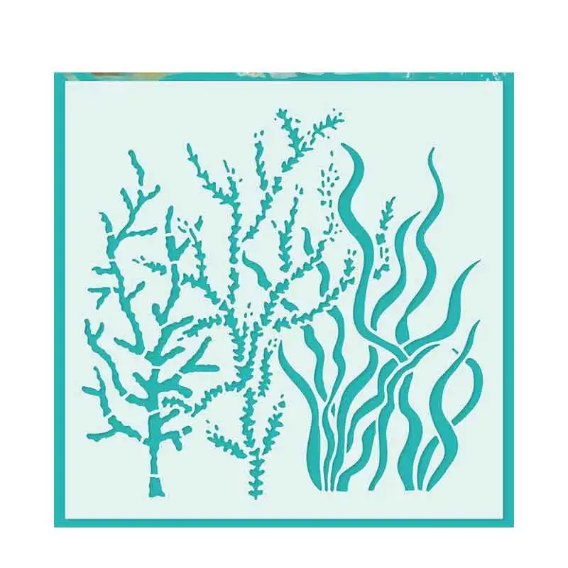 

Seaweed Grass Plant Stencil for Scrapbooking Album Stamps Decoration Craft for DIY Greeting Card Making Card 2021 New Arriver