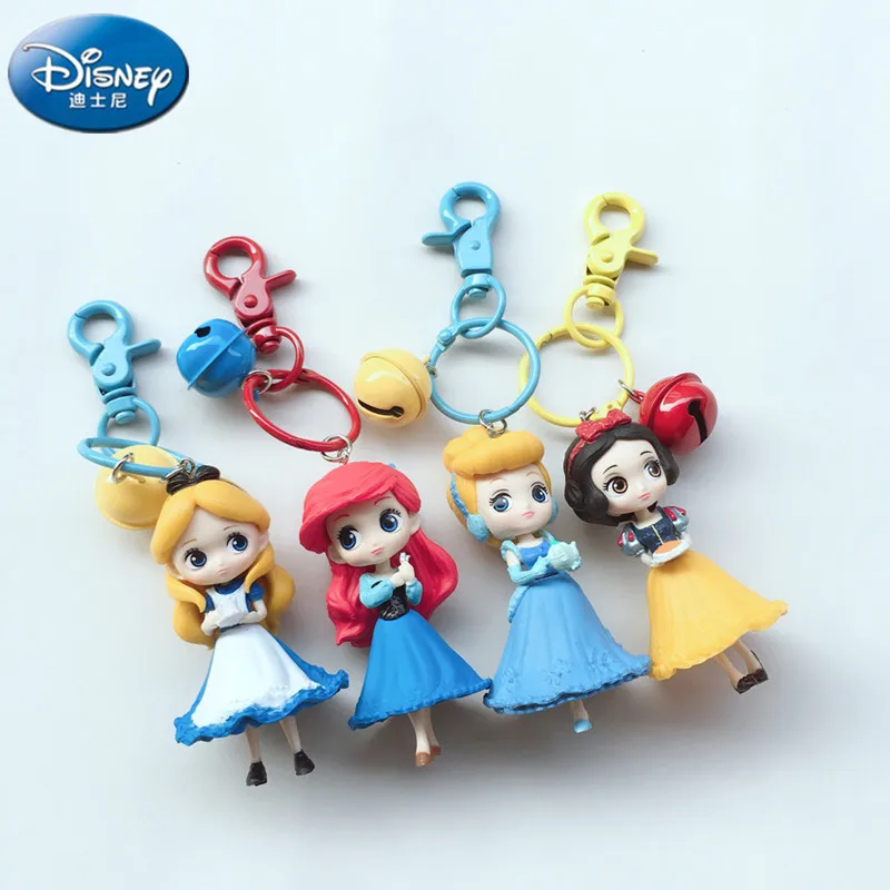 Disney 4 шт./лот Белоснежка Русалка Золушка Принцесса колокольчик кукла ключ ссылка