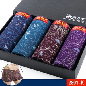 Мужское нижнее белье, 4 шт.лот, мягкие боксеры, шорты, calzoncillo hombre, трусы, размер L до 6XL