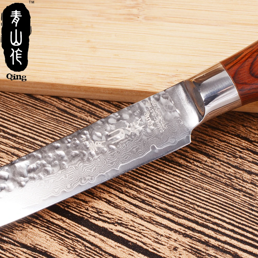 QING VG10 дамасский кухонный нож высококачественный японский инструмент из
