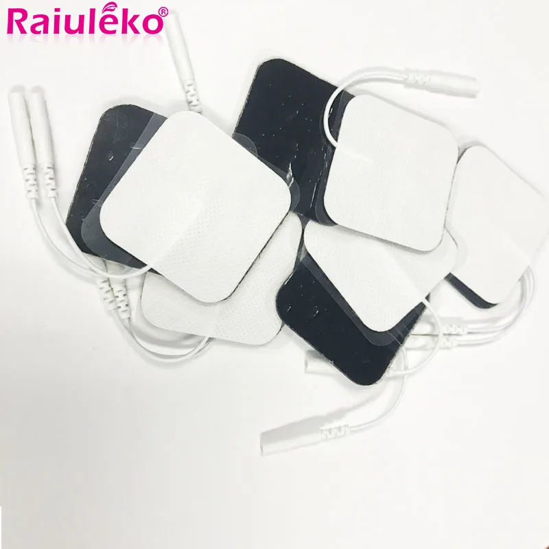 10 шт. многоразовые электродными пластинами для Тенс EMS блок с 2 мм разъем массаж