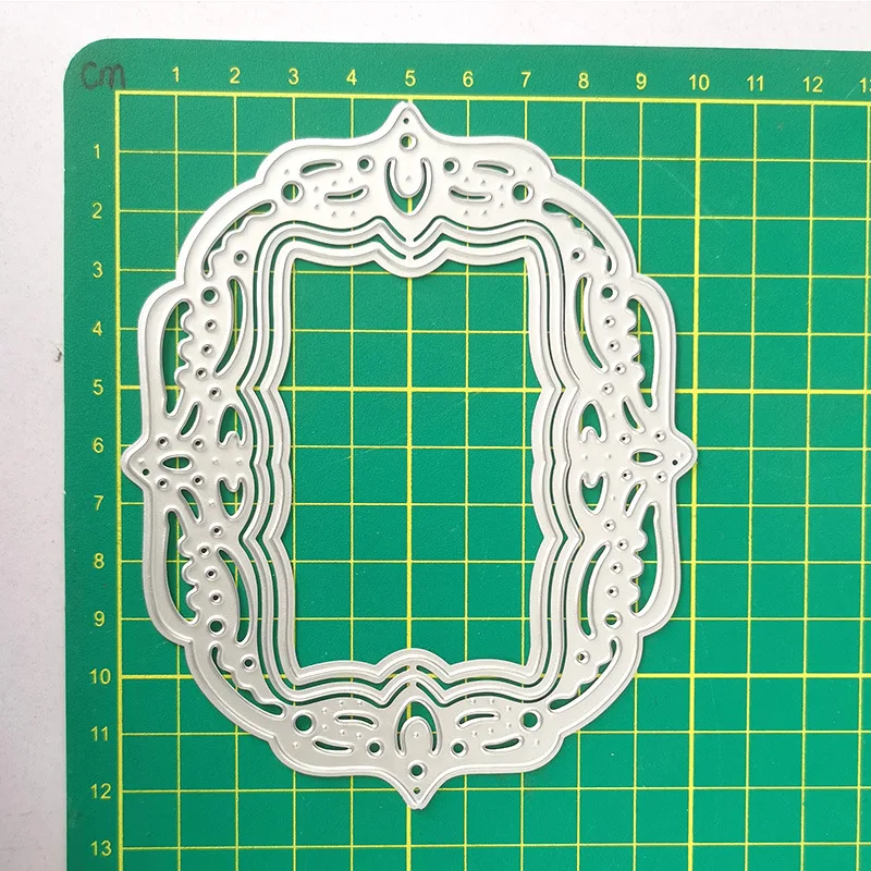 

Oval Pattern Border Metal Metal Cutting Dies 2021 New Diy Die Molds Scrapbooking Paper Making Die Cuts Crafts