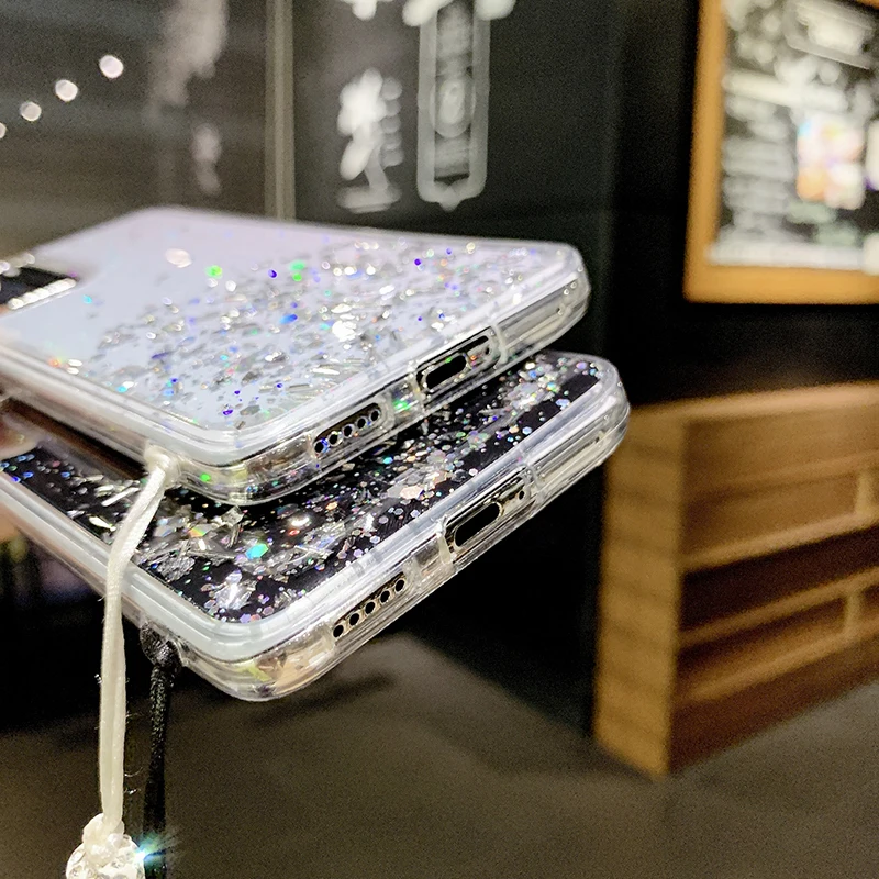 Блестящий чехол для Huawei Honor 30 Pro 30S V30 9A 9X 8X силиконовый мягкий со стразами и