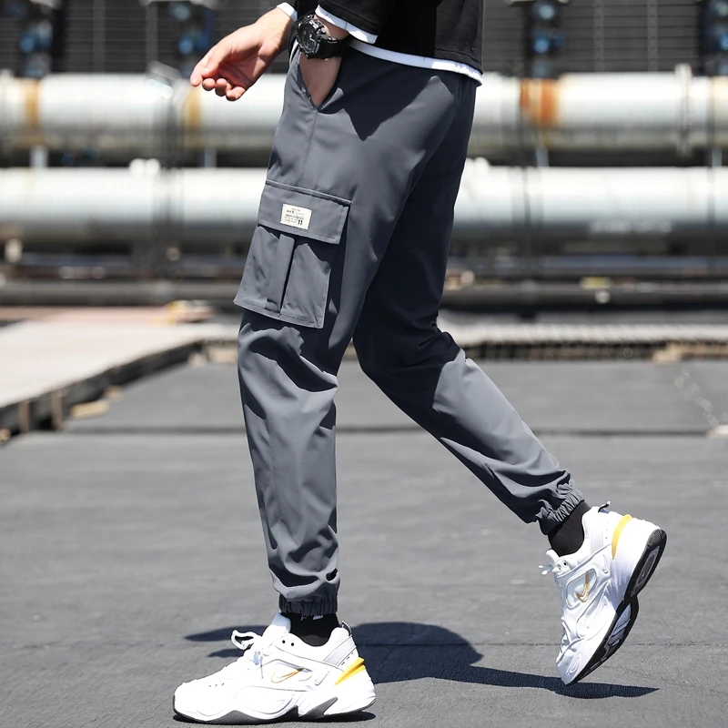 

Male Fashion Harem Joggers Men Long Trousers Cargo HighQuality Pant Streetwear 2021 New Casual Pockets TrackPants