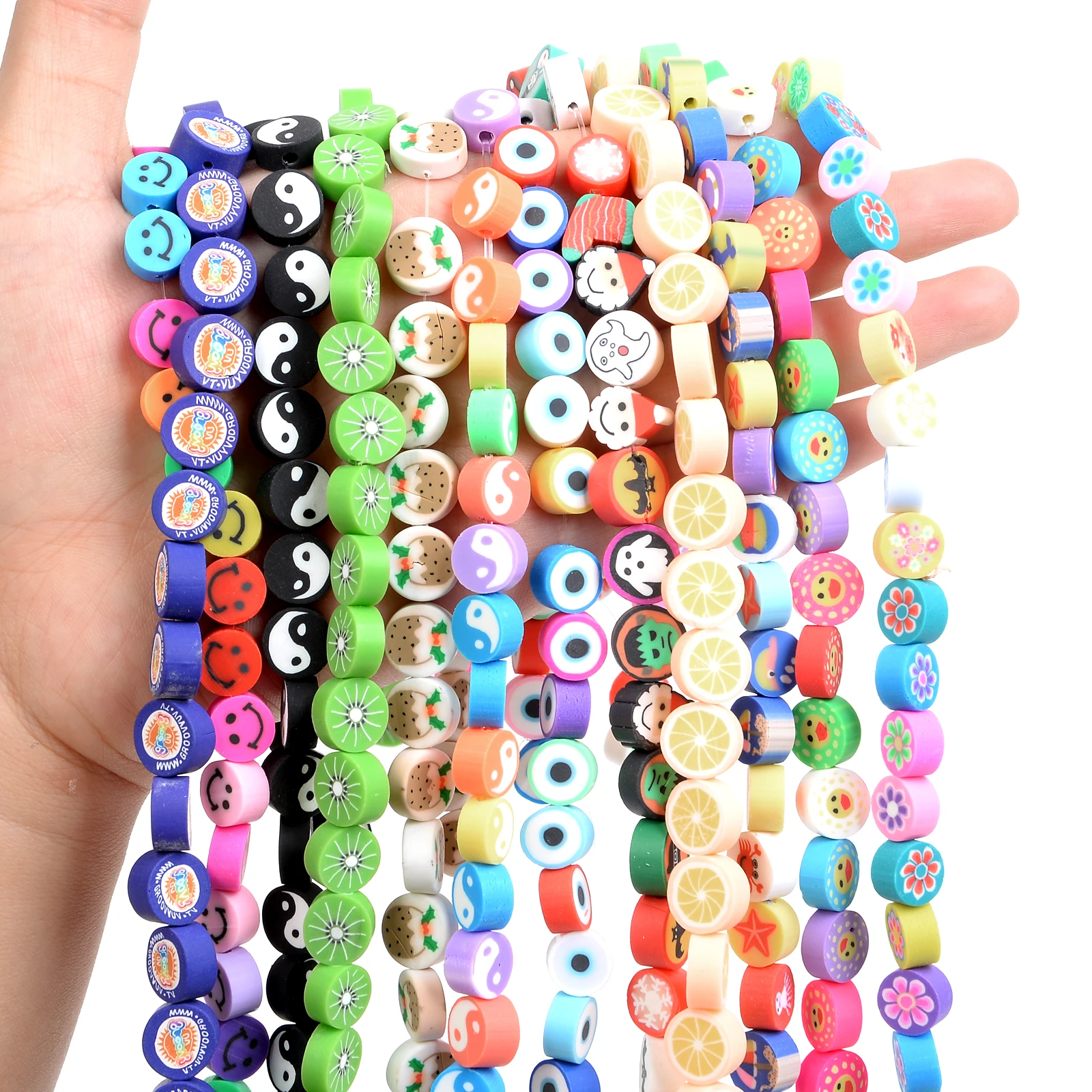 30 шт. 10 мм круглые бусины из полимерной глины