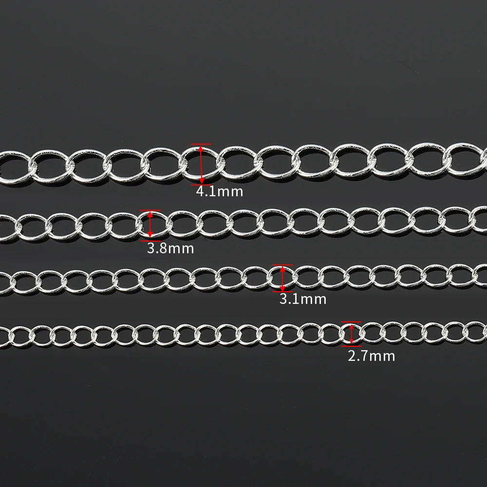 Медная цепочка-удлинитель шириной 5 метров 2 7/3/4 1 мм для изготовления ювелирных