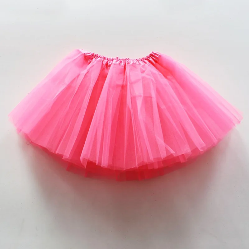 2-8 years old Girls Halloween Costumes Mesh Tutu Skirt White Pink Purple Red Brown Ballet Pettiskirt Cosplay 3 layer Yarn | Тематическая