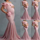Платье с юбкой-годе и оборками для беременных