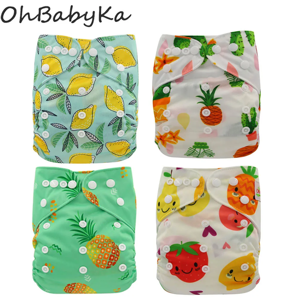 Детские тканевые подгузники Ohbabyka fralda Регулируемые моющиеся карманные для