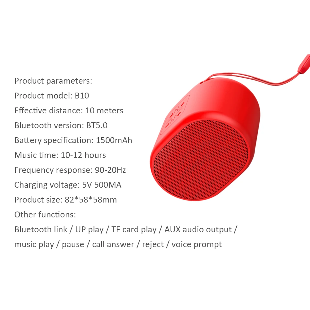 Беспроводная Bluetooth портативная мини-аудиосистема TWS сабвуфер с TF-картой аудио