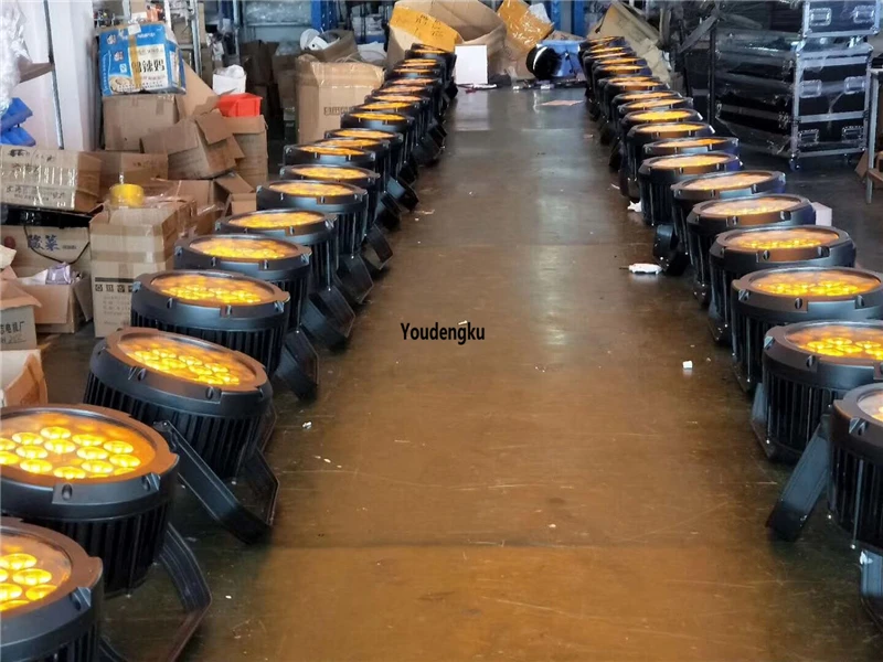 4 шт. уличные светодиодные фонари для сцены тонкие светильники par dmx 18x15w 5in1 rgbwa
