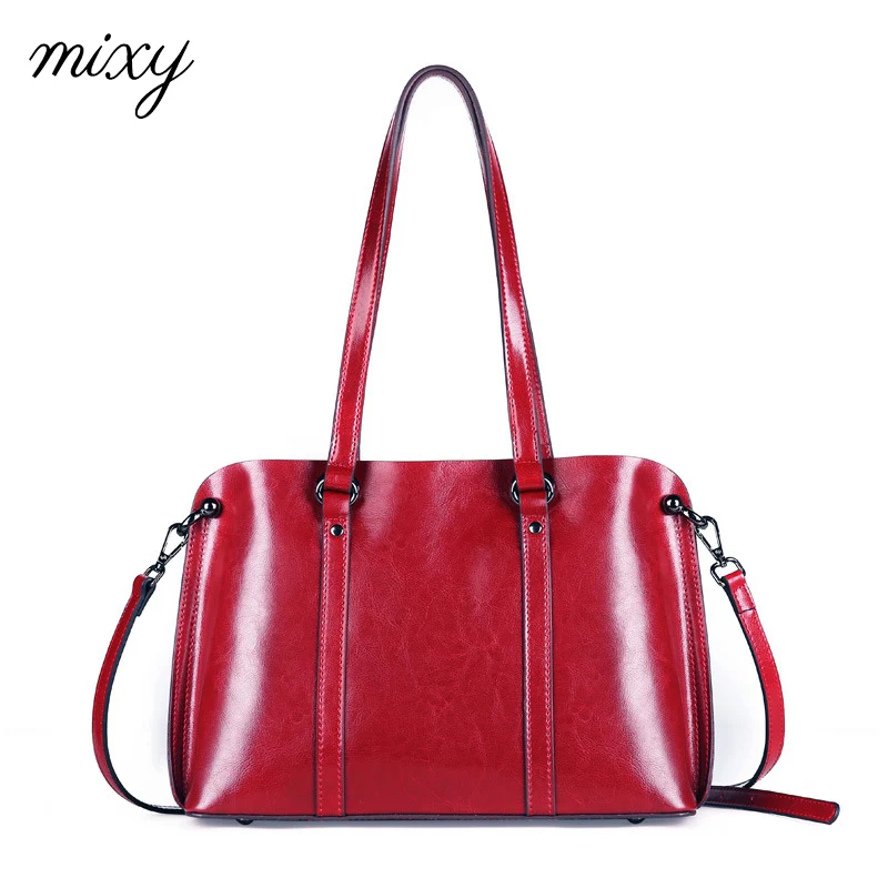 Роскошная женская сумка через плечо из натуральной кожи модная большая Бостона