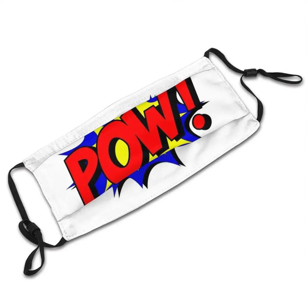 Модные маски Pow комикса Комиксы Снежная доска Взрыв Супергерои Порошок юмора на.