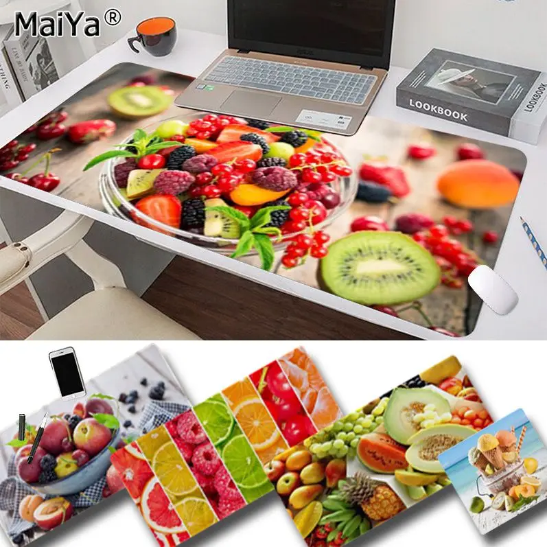 

Резиновый коврик для мыши Maiya с изображением Летних Фруктов, распродажа, компьютерный игровой коврик для мыши, размер для Cs Go LOL, игровой комп...