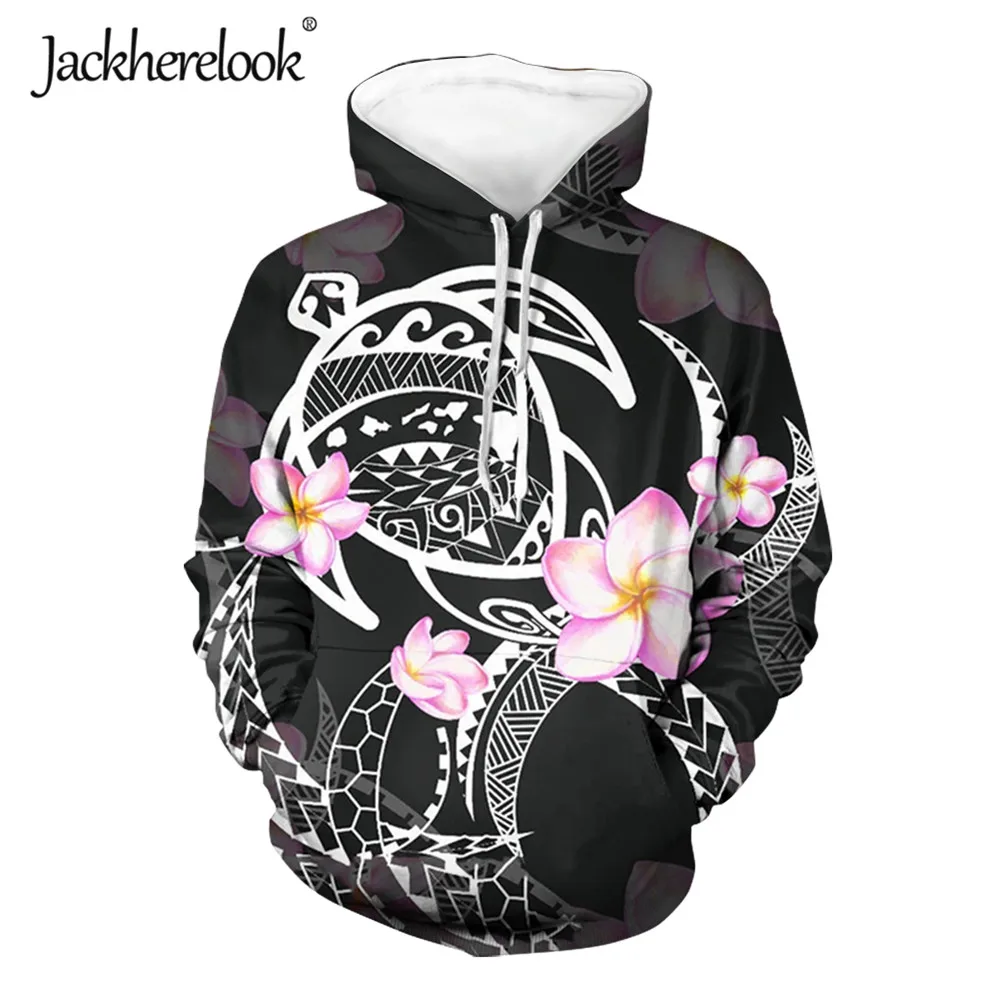 

Женские толстовки с длинными рукавами jackhereluk, Повседневный пуловер, топы, Гавайские полинезийские Черепашки, гибискус, Плюмерия