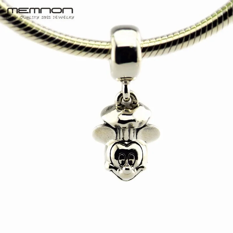 Memnon Аутентичные 925 стерлингового серебра шеф-повара мышь болтающиеся Подвески