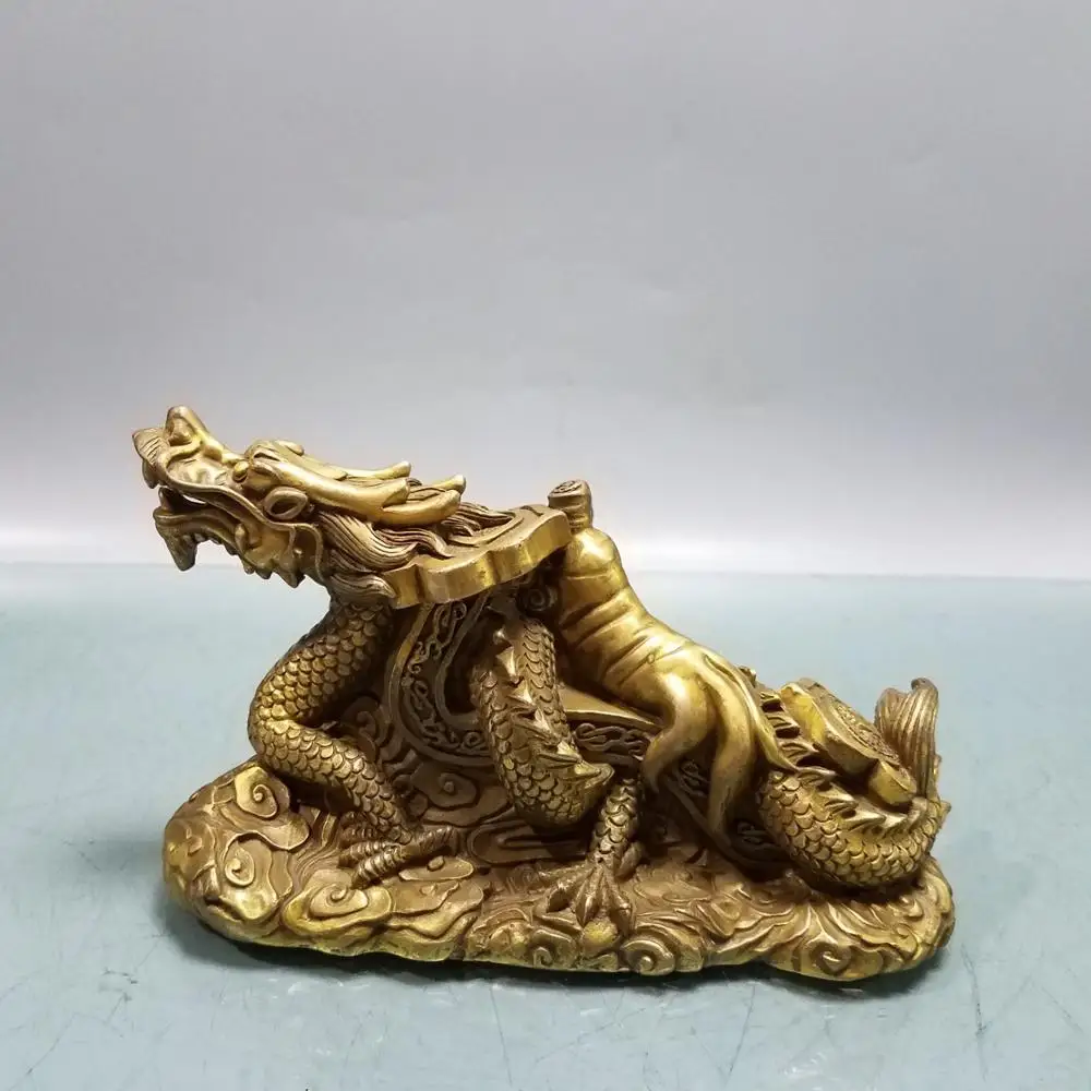 

Свадебное украшение Lucky China Seikos, красная Бронзовая статуя женьшеня в форме стрекозы, резная задняя часть женьшеня, подразумевает счастливую ...