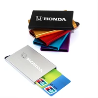 smart wallet automatically metal bank credit card holder thin id card case for honda logo crv pilot accord civic fit jazz hrv