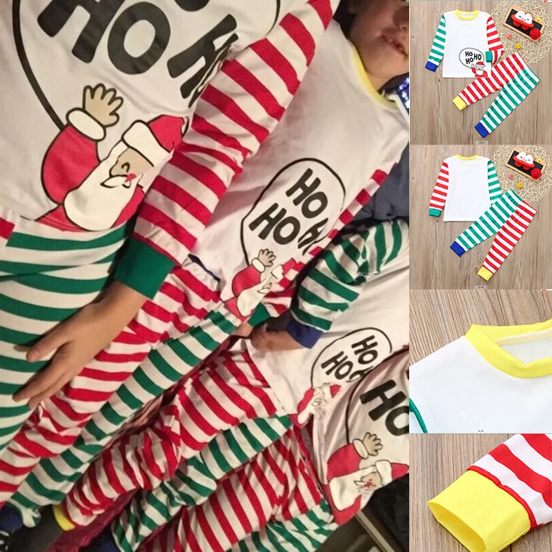 Осенне зимние повседневные рождественские пижамы Семейные комплекты одинаковые