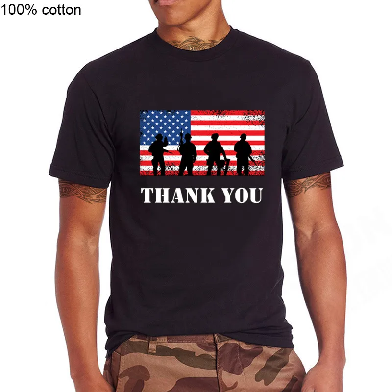 Военные футболки с американским флагом мужские брендовые 100% хлопок подарок на