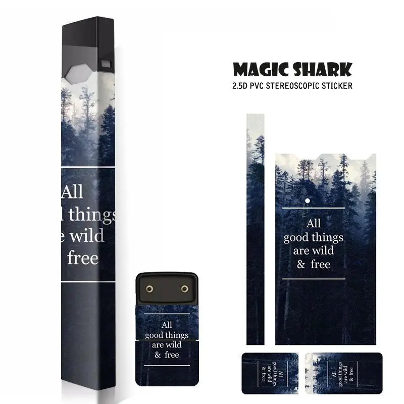 

Fashion Electronic Cigarette Sticker PVC Skin Full Film For Juul Sticker Case Sleeve Cover 2019 New Arrival