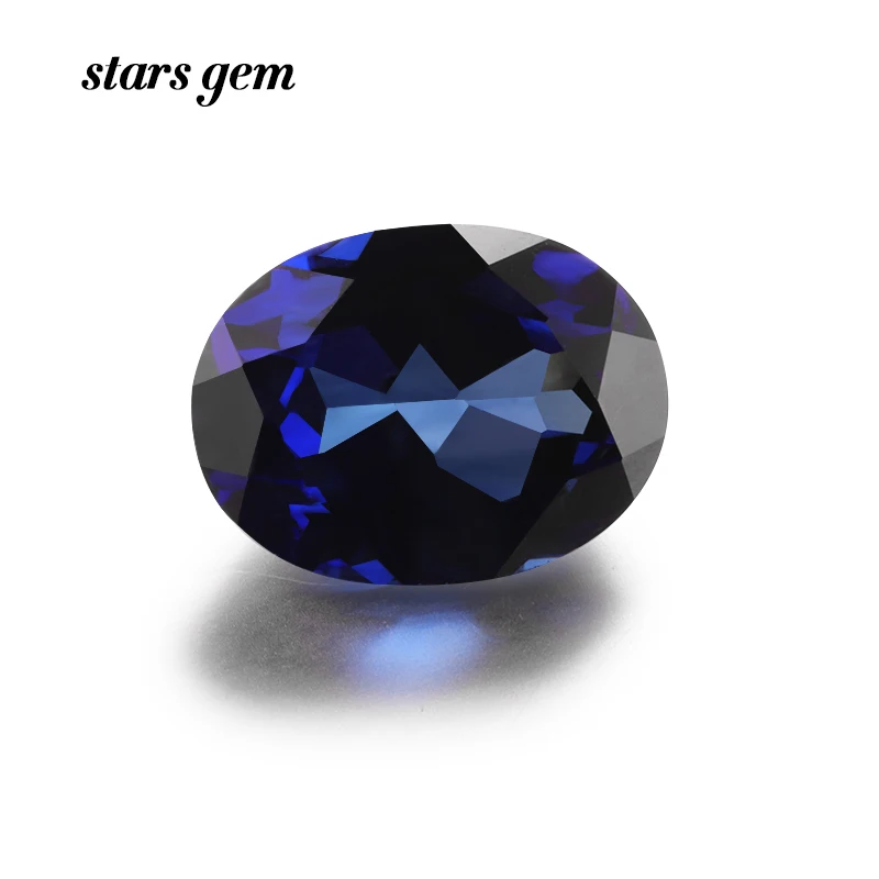 Груша Форма 10x8 мм 3 карат синий цвет лаборатория выращивается сапфир драгоценный
