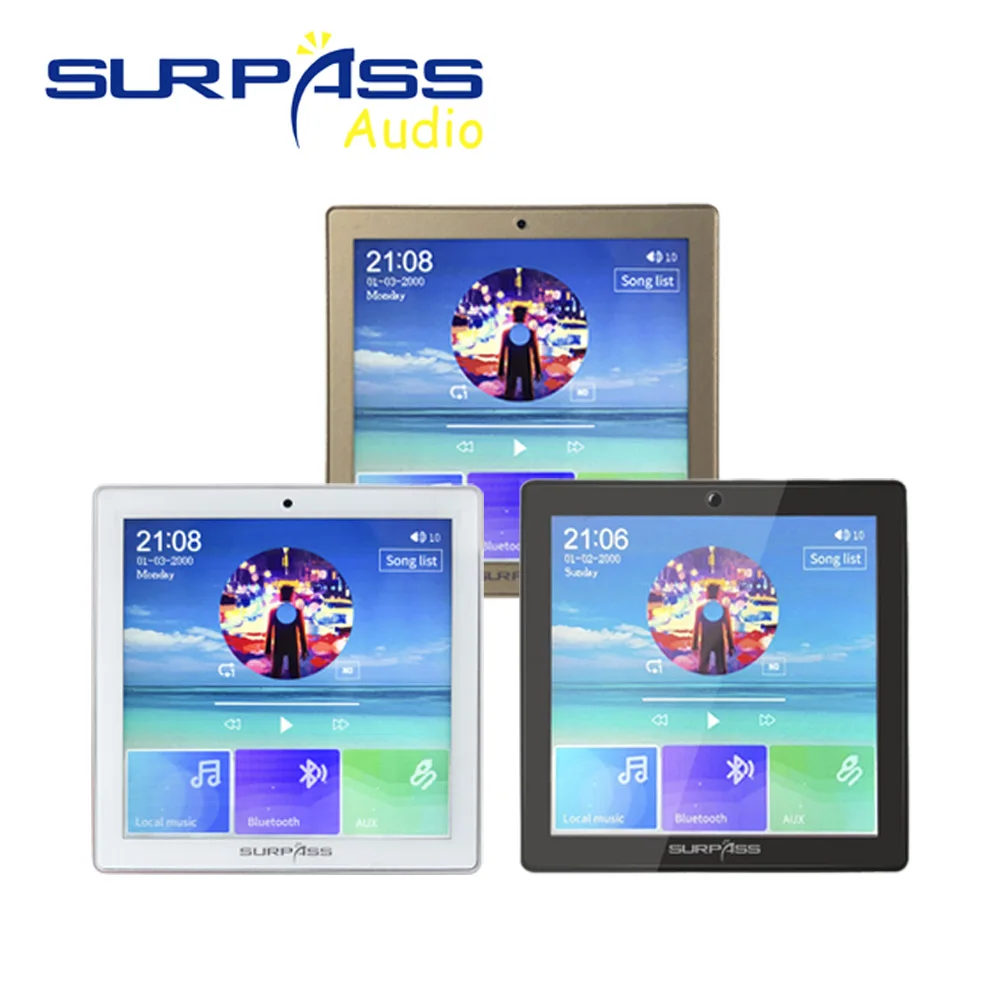 Настенный усилитель с Bluetooth для умного дома аудио мини сенсорный экран 4*20 Вт