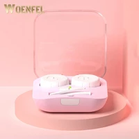 woenfel contact lens case portable automatic sterilization cleaner box cosmetic contact box ultrasonic glasses cleaning machine