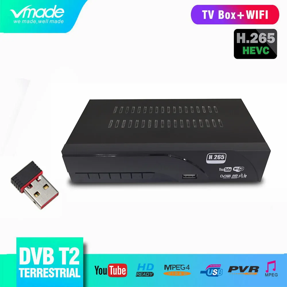 DVB-T2 наземный цифровой ресивер поддерживает H.265/HEVC DVB-T h265 hevc dvb t2 горячая Распродажа Европа Чешский Республика+ WiFi ключ