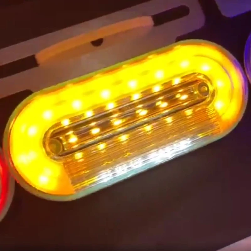 

10Pcs 12V 24V Truck Trailer Side Marker Lights Lighting Tractor Lorry Turn Signal Lamp LED Boat Clearance Light Red White Amber