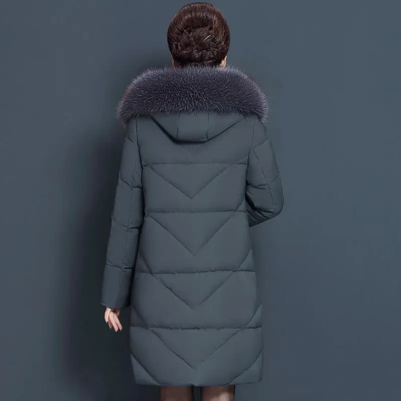 8XL 200 фунтов оверсайз вниз хлопок Женская парка свободная зимняя куртка Верхняя одежда теплые толстые с капюшоном винтажные женские пальто Q1972