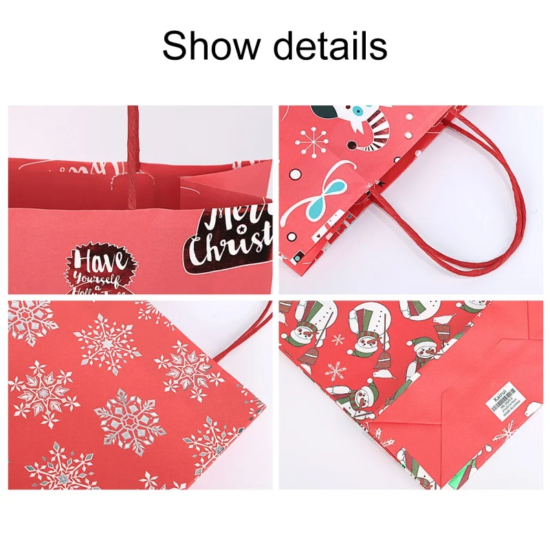 12 шт. рождественские подарочные бумажные пакеты портативные милые бисквиты