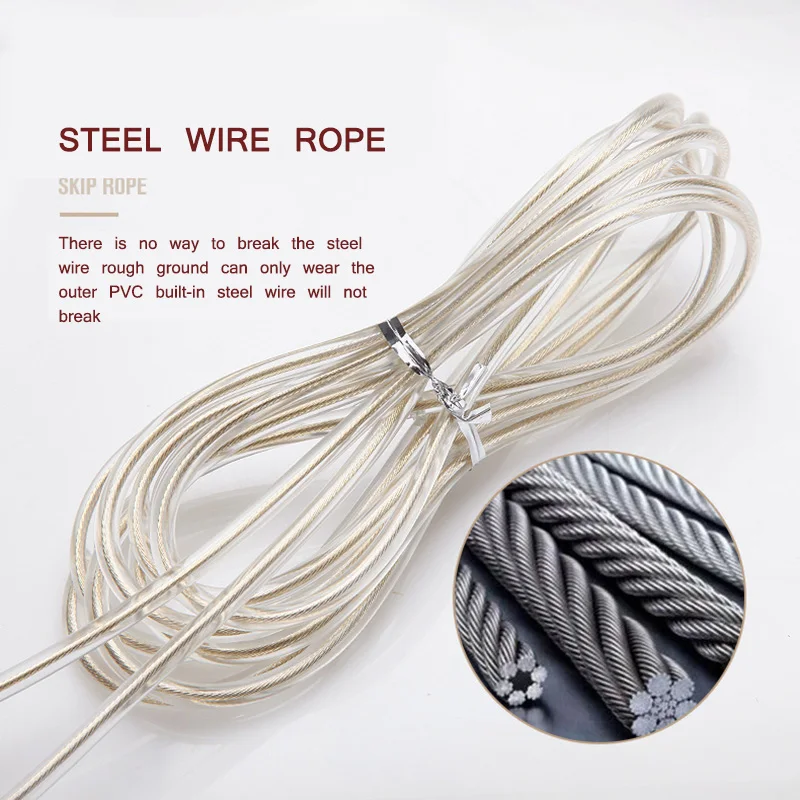 Jump Rope Ultra-Speed Ball Bearing Skipping Steel Wire Jumping Ropes For Boxing MMA Gym Fitness Training Wear-Resistant | Спорт и