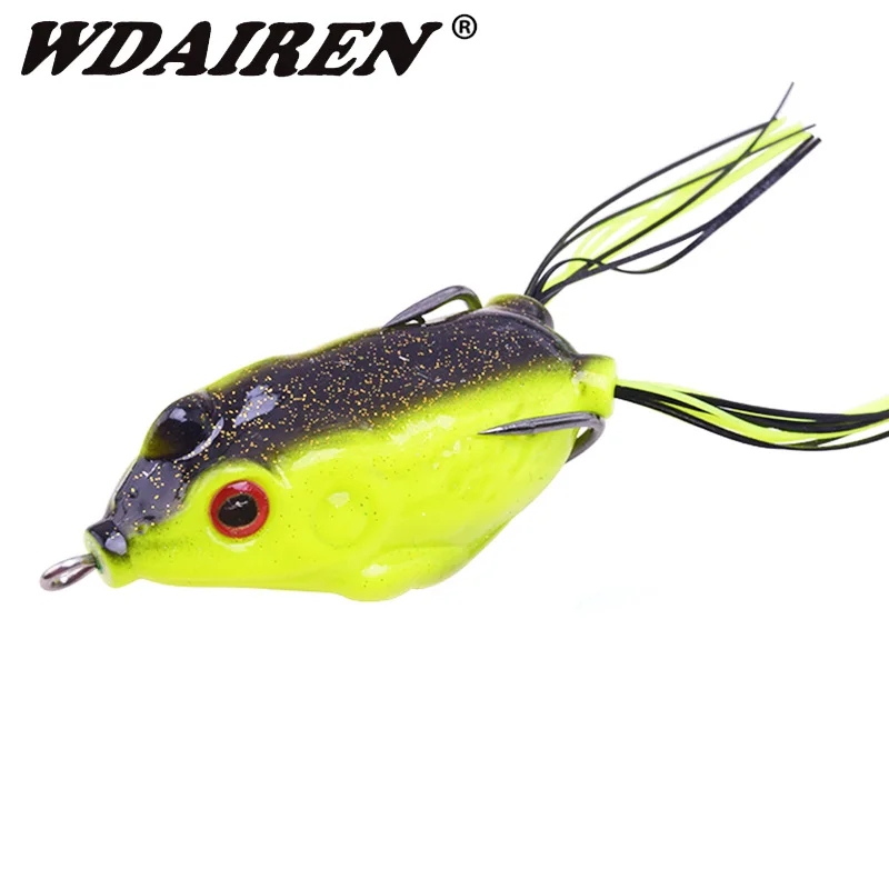 

WDAIREN 6cm 12.5g Frog Silicone Bait Fishing Soft Lure Spinner Squid Thunder Frog Jig Spoon Trolls Soft Bait Sea Ice Fishing