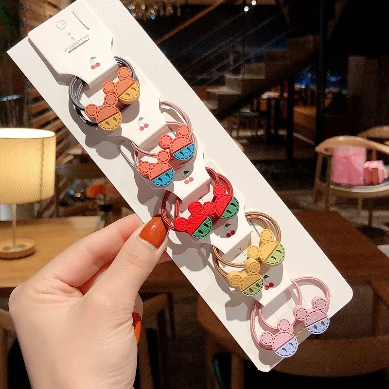 

1Set Sweet Cartoon Vegetables Fruits Flower Children's Series Elastic Hair Bands Lovely Girls Ponytail Hair Accessories HeadWear