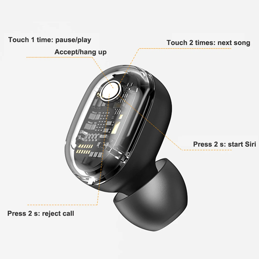 TWS Bluetooth-совместимые беспроводные наушники 5.0 портативные внешние аккумуляторы