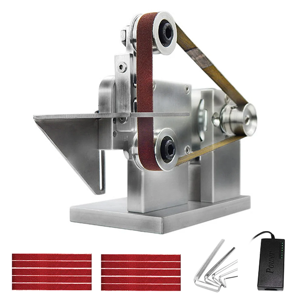 

Мини-шлифовальная полировальная машина передний задний поворотный ленточный станок Настольный песок ремень машина двойной регулировочны...
