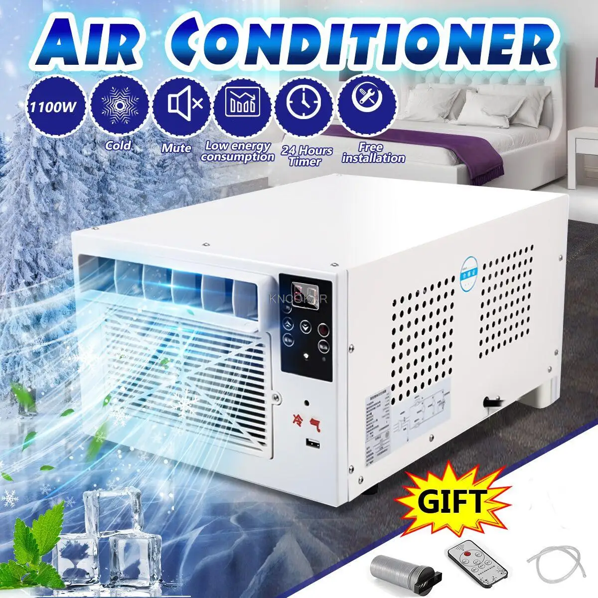 Mini Portable Cooling Air Conditioner Free Installation USB 