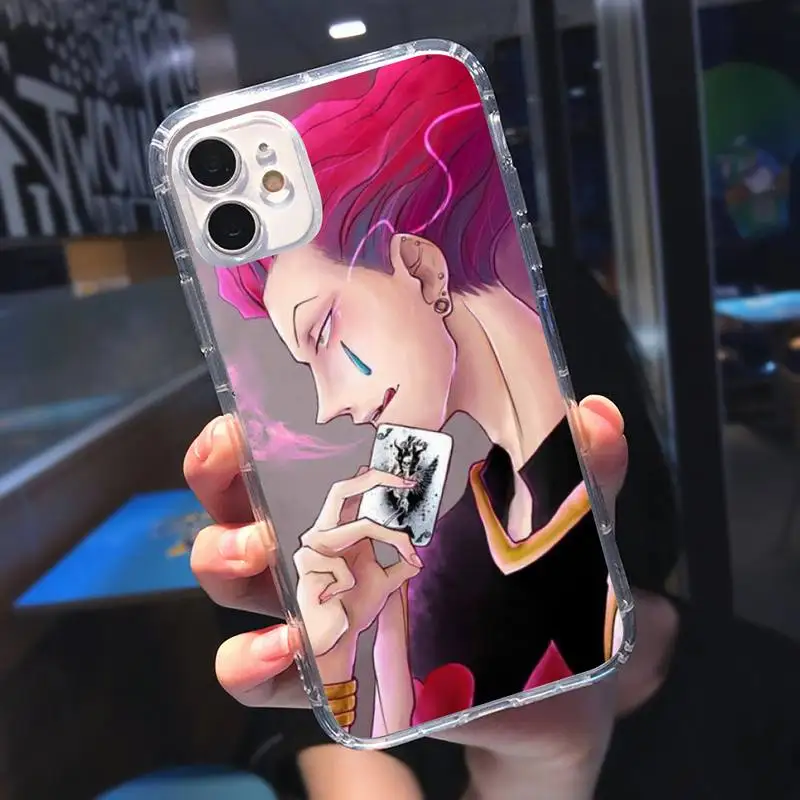 

Hisoka anime HUNTERHUNTER Phone Case Transparent for iPhone 11 12 mini pro XS MAX 8 7 6 6S Plus X 5S SE 2020 XR