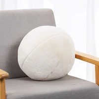 bubble kiss nordic velvet pure color round cushion morning ball home decorative office backrest cushion couch chair seats pad