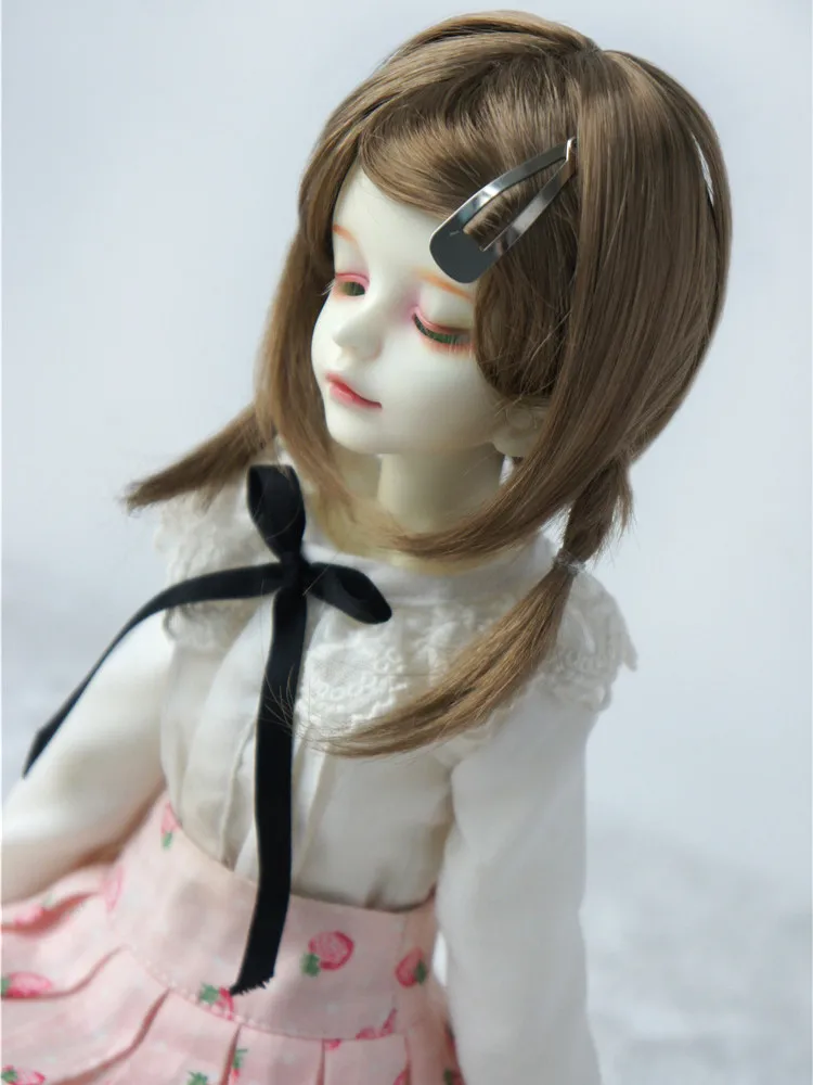 

1/4 MSD Doll wigs JD509 7-8inch 18-20cm Synthetic mohair BJD Hair Nature twins Country Girl braids wig