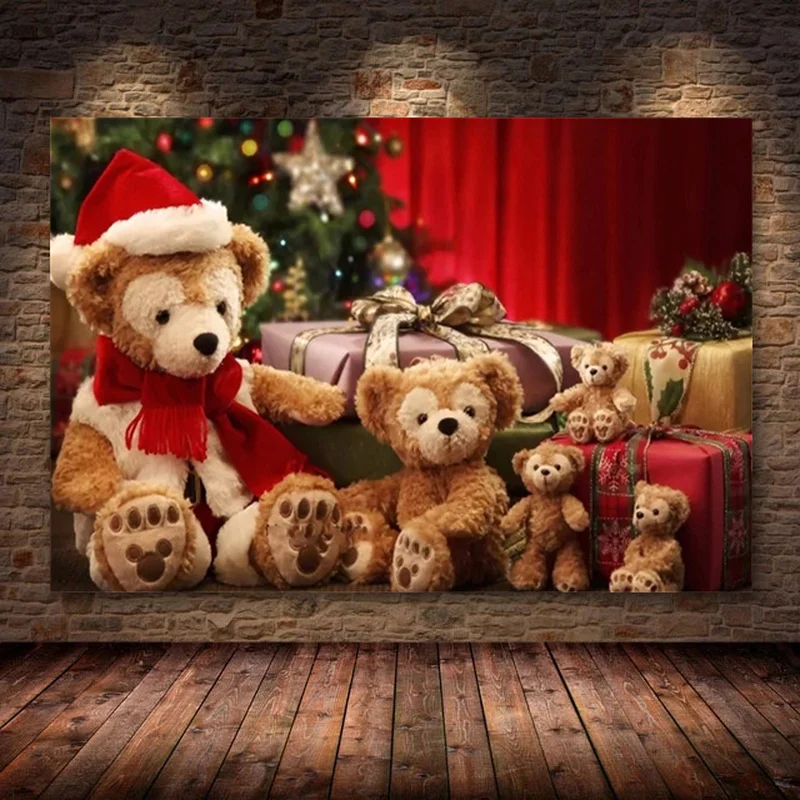 Подарочный постер с Санта-Клаусом на Рождество и зиму подушка для окна