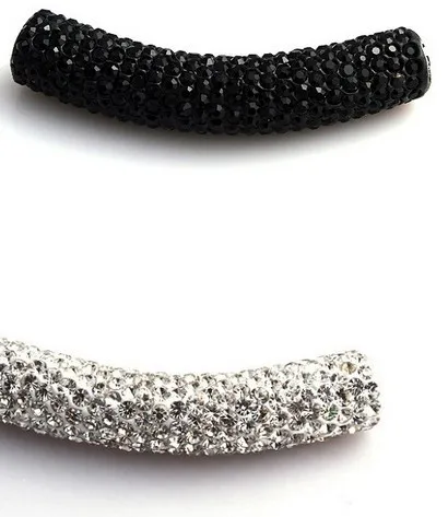 Недорогая! Моде! 5*1 мм черная белая смешанная трубка бусины диско шар проложить