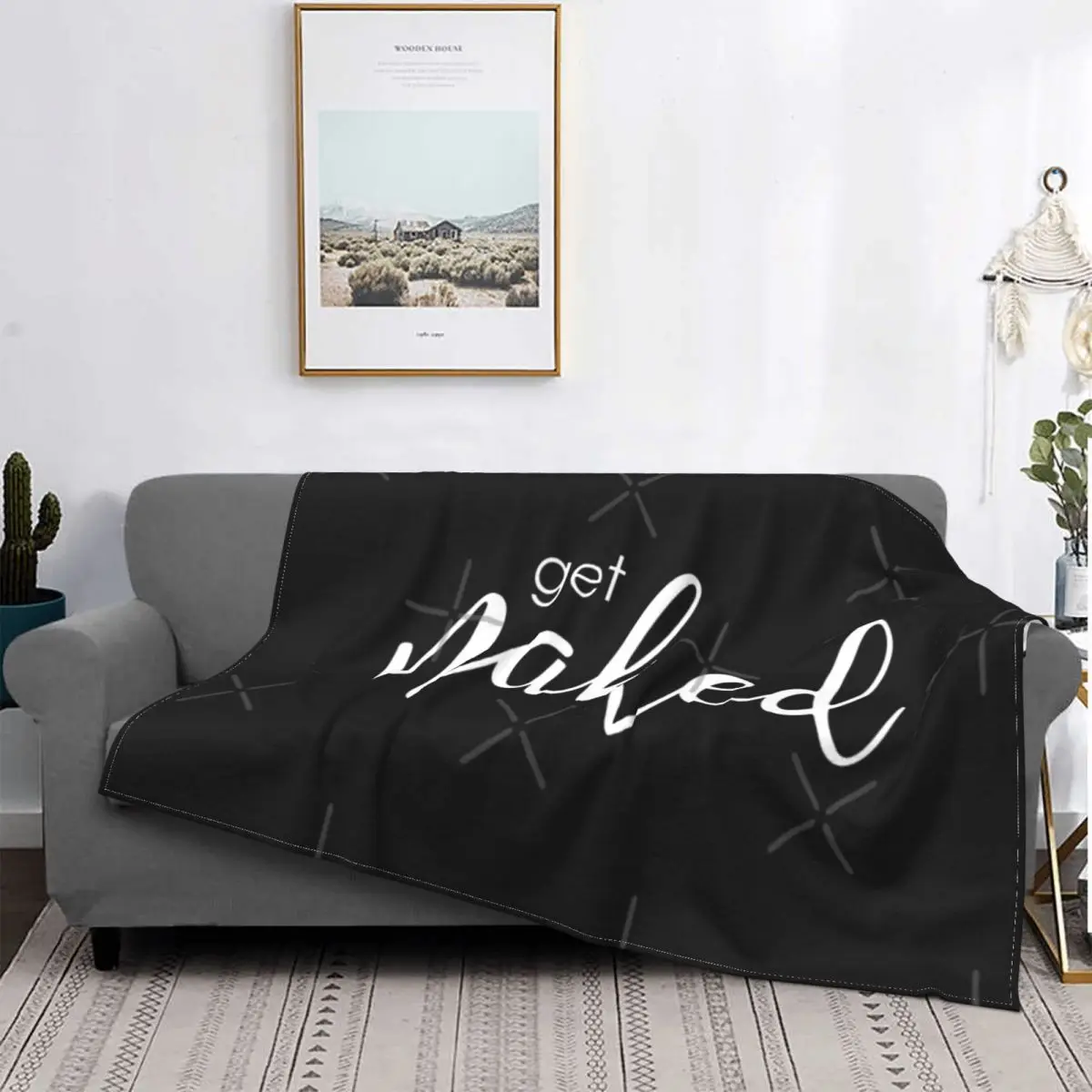 

Get Naked-7 mantas para cama, cubrecama a cuadros, toalla de playa, mantas dobles para cama