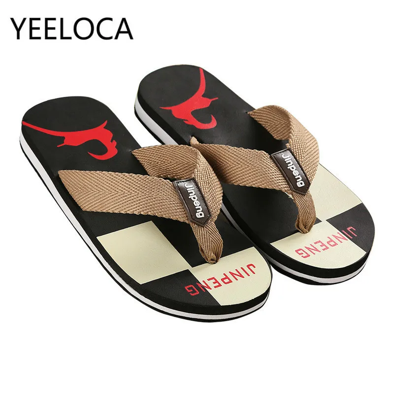 Мужские летние шлепанцы YEELOCA 2019 пляжные сандалии повседневная обувь для дома и