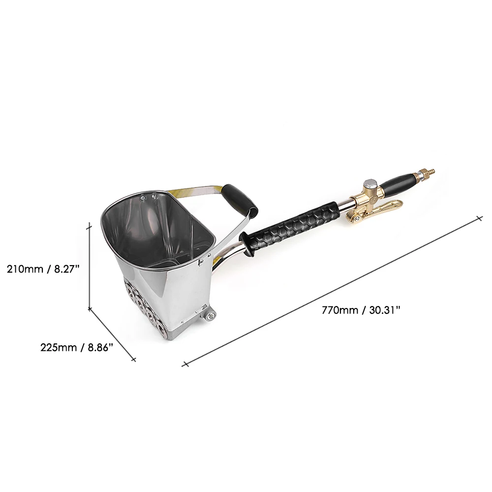 

Professional Wall Mortar Sprayer Gun Stucco Shovel Hopper Ladle Cement Spray Gun Air Stucco Sprayer Plaster Hopper Gun