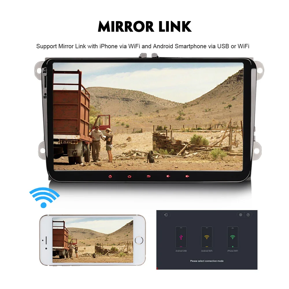 9&quot Android 9.0 Touch screen GPS Navi Bluetooth dab Autoradio Wifi Stereo for VW Transporter T5 T5.1 Tiguan Touran Scirocco Mk3 |