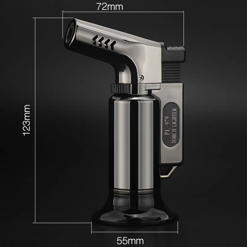 

Cigar Torch Turbo Lighter Jet Butane Gas Cigarette 1300 C Spray Gun Windproof Metal Pipe Lighter For Kitchen