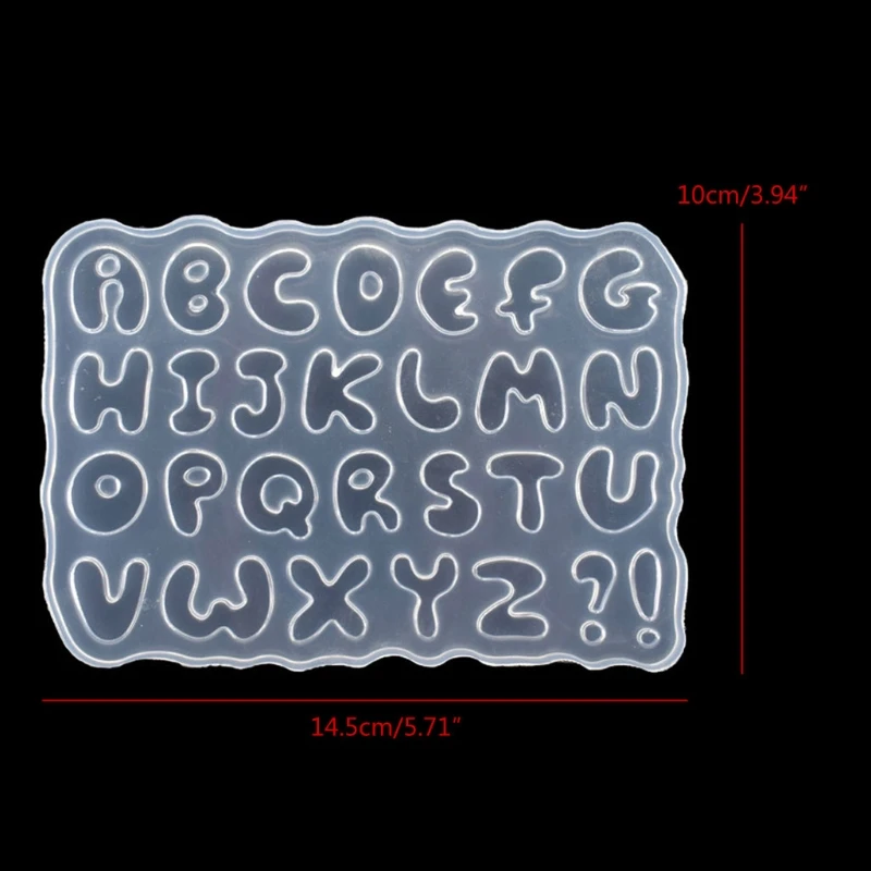 

Cartoon Letters Epoxy Resin Casting Mold Alphabet Keychain Pendant Alphabet Mold A0KD