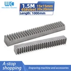 1 шт. 1.5Mod 1,5 модуль высокой точности Шпоры Шестерни стеллаж для выставки товаров 45 # steelwidth 20 мм Высота: 20 мм 20*20 Длина 5001000120015002000 мм